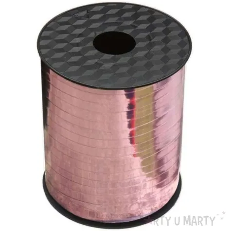 wstazka do balonow classic metalic rozowe zloto viper 5 mm x 205 m