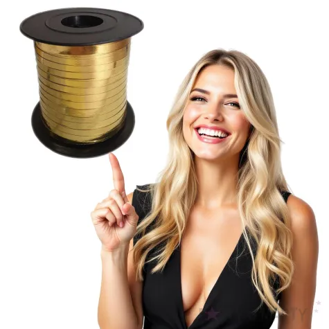 wstazka do balonow classic metalik zlota 5mm x 250 m