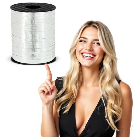 wstazka do balonow classic srebrna partypal 5 mm x 250 m