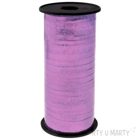 wstazka do balonow holograficzna lawendowa godan 5 mm 92 m