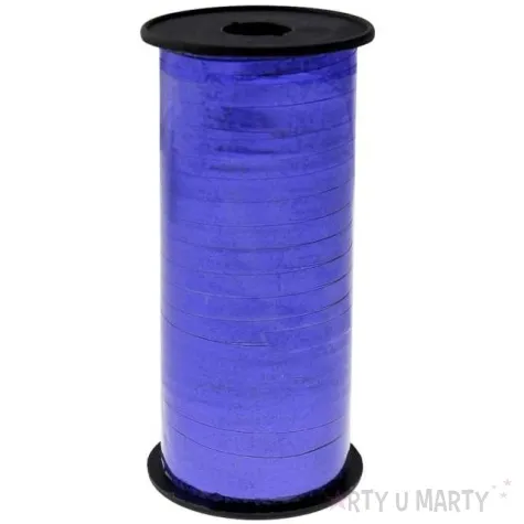 wstazka do balonow holograficzna niebieska godan 5 mm 92 m