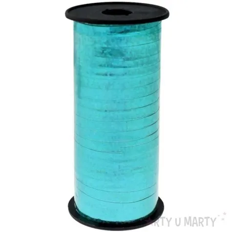 wstazka do balonow holograficzna niebieska jasna godan 5 mm 92 m