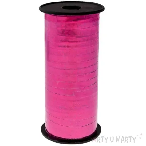 wstazka do balonow holograficzna rozowa godan 5 mm 92 m