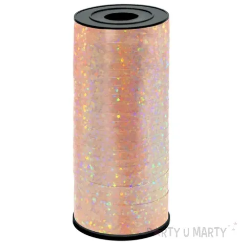 wstazka do balonow holograficzna rozowe zloto partypal 92 m