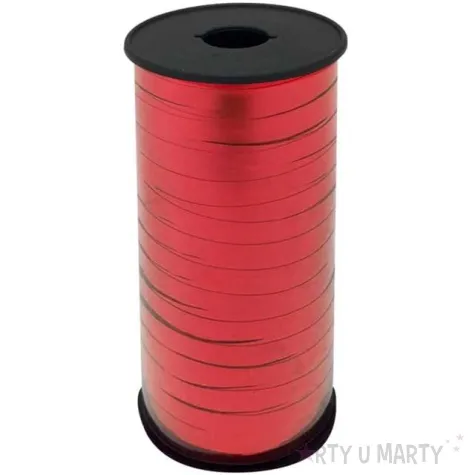 wstazka do balonow metaliczna czerwona godan 5 mm 92 m