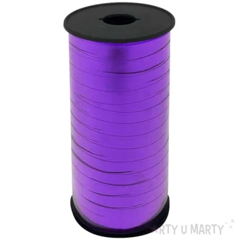 wstazka do balonow metaliczna fioletowa jasna godan 5 mm 92 m