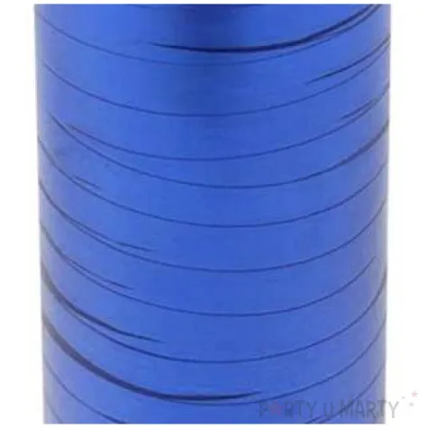 wstazka do balonow metaliczna niebieska godan 5 mm 92 m