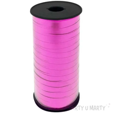 wstazka do balonow metaliczna rozowa godan 5 mm 92 m