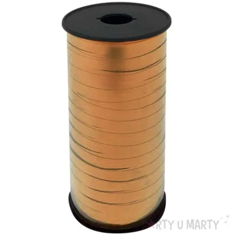 wstazka do balonow metaliczna rozowe zloto godan 5 mm 92 m