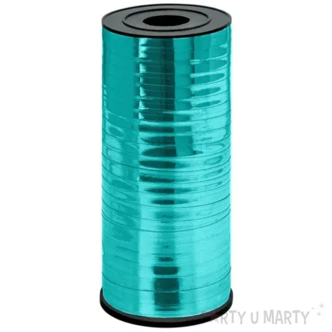 wstazka do balonow metaliczna turkusowy partypal 92 m