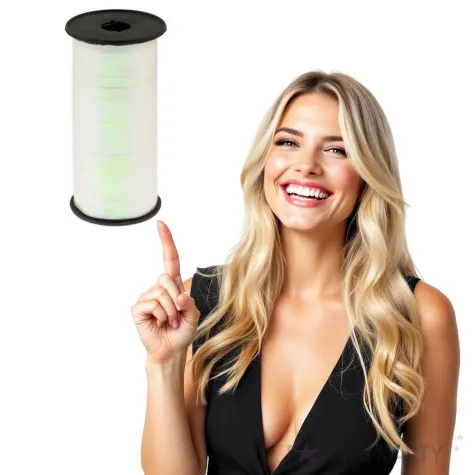 wstazka do balonow opalizujaca biala godan 5 mm 92 m