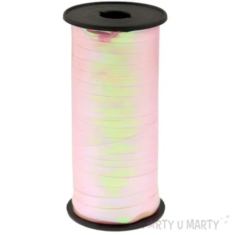 wstazka do balonow opalizujaca jasnorozowa godan 5 mm 92 m