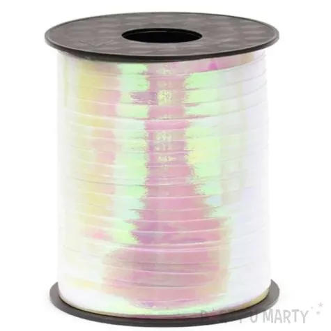 wstazka do balonow opalizujaca srebrna partypal 5 mm x 250 m