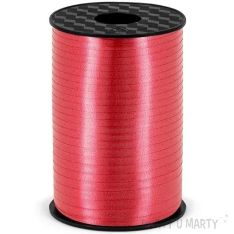 wstazka do balonow pastelowa czerwony 0 5 cm x 225 m