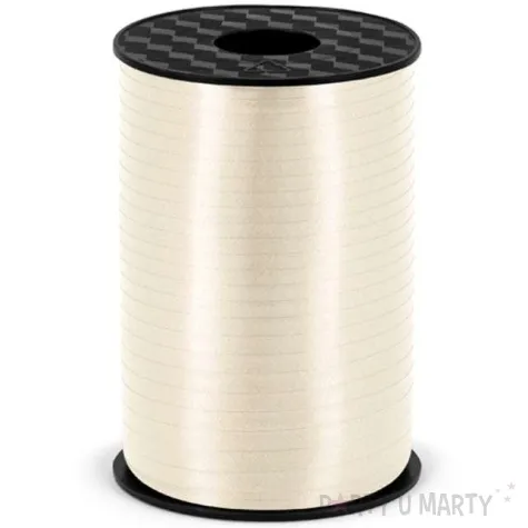 wstazka do balonow pastelowa kremowy jasny 0 5 cm x 225 m