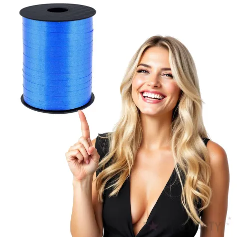 wstazka do balonow pastelowa niebieska godan 5 mm 458 m