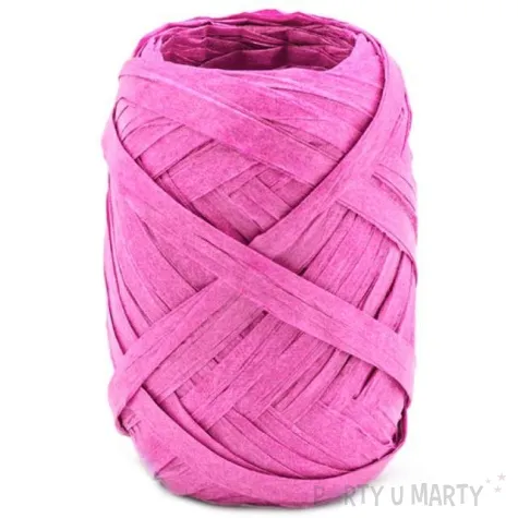 wstazka do balonow rafia rozowa ciemna partydeco 5 mm 10 m