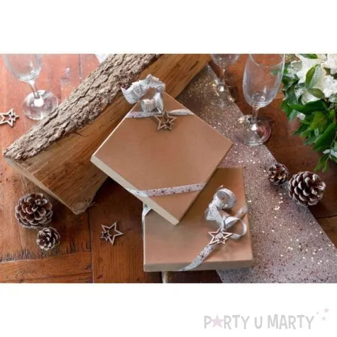 wstazka do balonow swiateczne iskierki biala santex 10 mm x 25 m