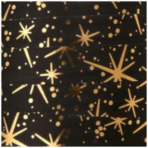 wstazka do balonow swiateczne iskierki czarna santex 10 mm x 25 m