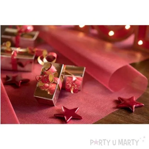 wstazka do balonow swiateczne iskierki czerwona santex 10 mm x 25 m