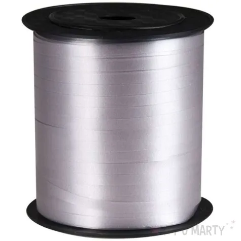 wstazka pastelowa waska 0 5cm x 250m srebrna