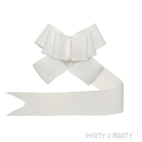 wstazka sciagana classic 5 cm partydeco biala 10 szt