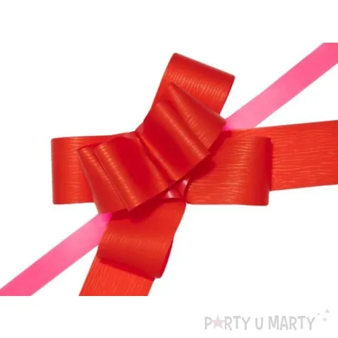 wstazka sciagana classic 5 cm partydeco czerwona 10 szt