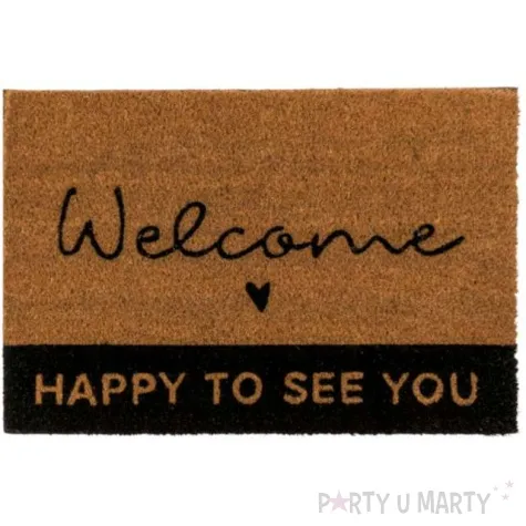 wycieraczka welcome happy to see you czarno brazowa ootb 60 x 40 cm