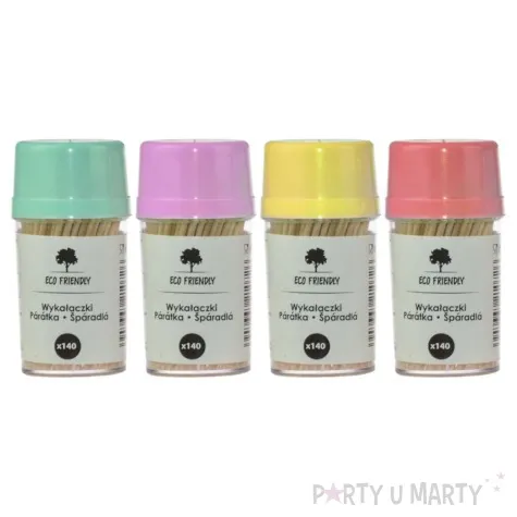 wykalaczki w barylce mix drewno brzozowe arpex 6 5 cm 140 szt