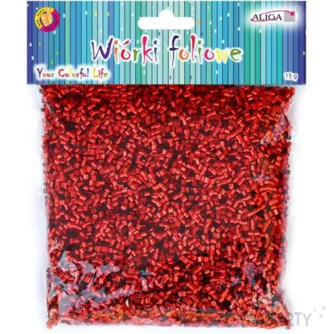 wypelniacz wiorki foliowe czerwony aliga 15g