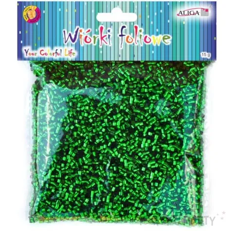 wypelniacz wiorki foliowe zielony aliga 15g
