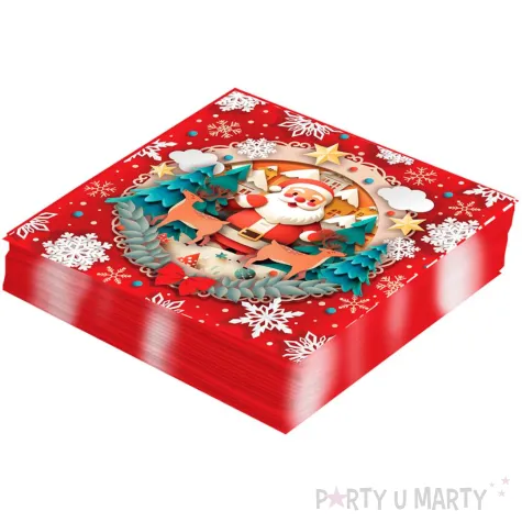 xx 20 santa napkins 16 5x16 5 cm