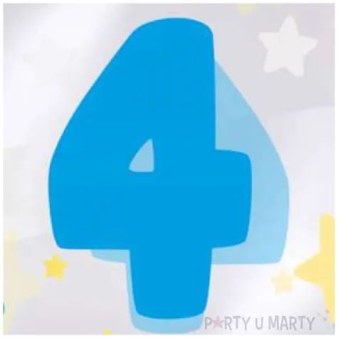 xx balon 45 cm cyfra 4 niebieski