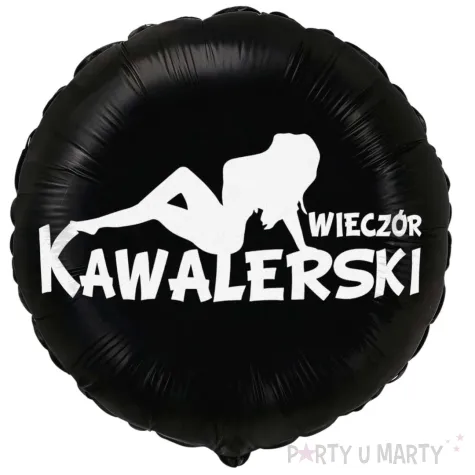 xx balon fol czarny wieczor kawalerski