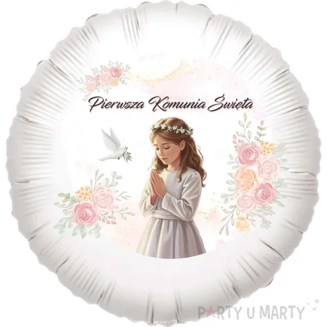 xx balon fol komunia dziewczynka w albie