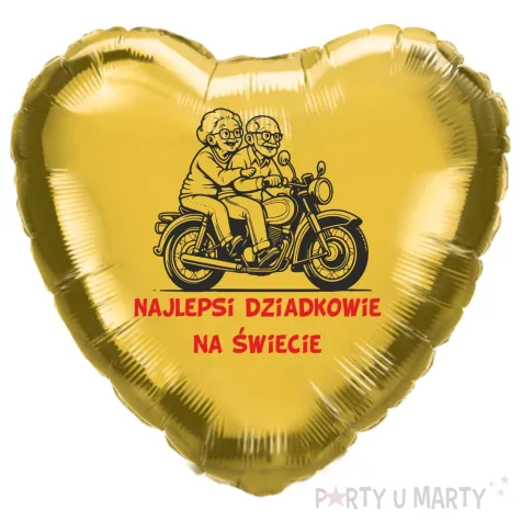 xx balon fol serce najlepszi dziadkowie