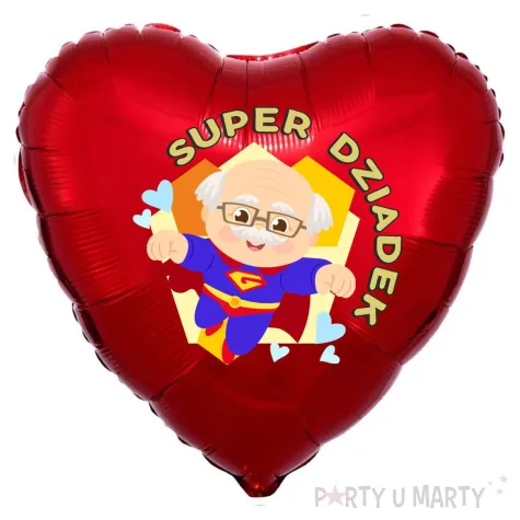 xx balon fol serce super dziadek