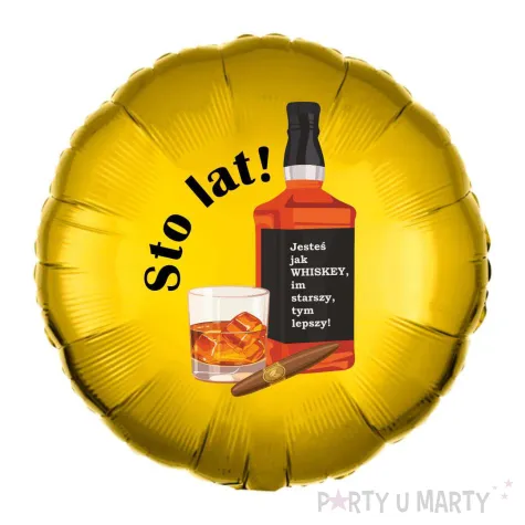 xx balon fol zloty butelka whisky