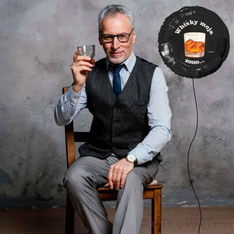 xx balon fol zloty szklanka whisky