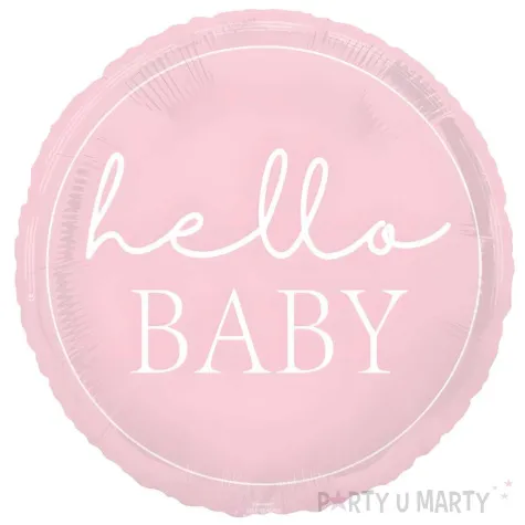 xx balon foliowy 18 hello baby rozowy