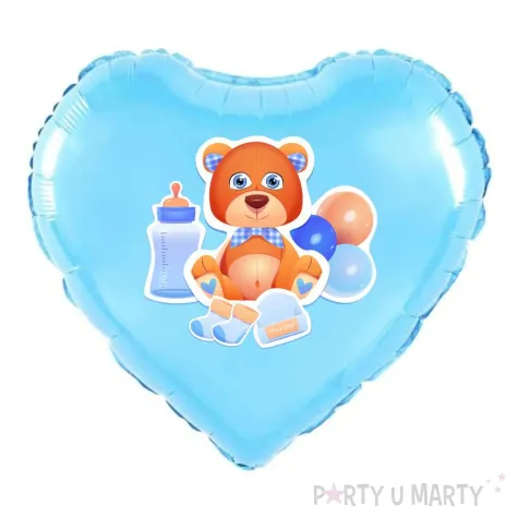 xx balon foliowy baby boy serce