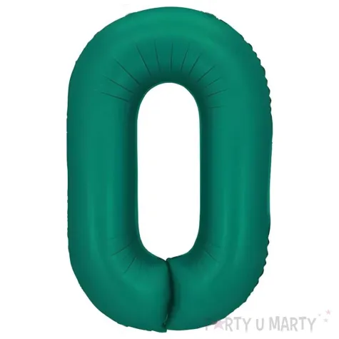 xx balon foliowy cyfra 0 86cm butelkowa zielen