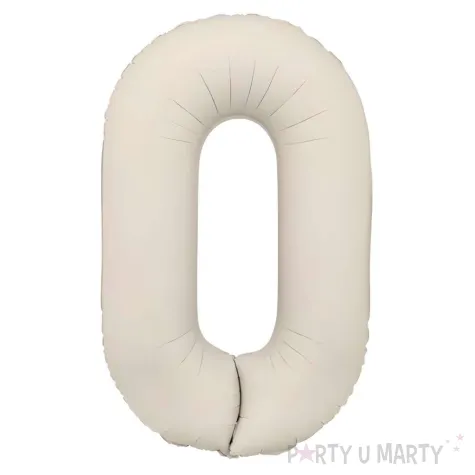 xx balon foliowy cyfra 0 86cm jasny bez