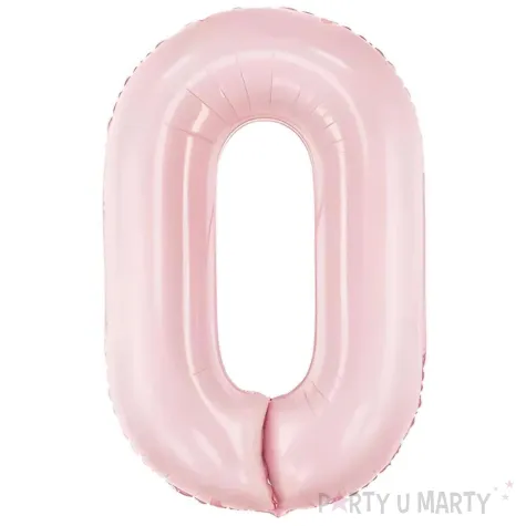 xx balon foliowy cyfra 0 86cm jasny rozowy