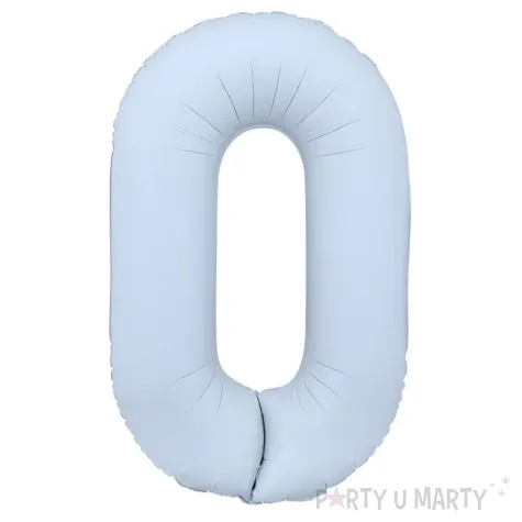xx balon foliowy cyfra 0 86cm mglisty niebieski