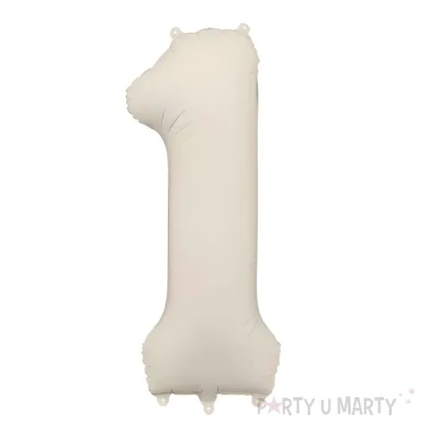 xx balon foliowy cyfra 1 86cm jasny bez