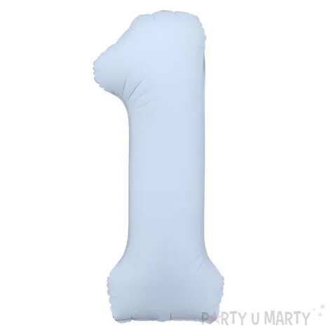 xx balon foliowy cyfra 1 86cm mglisty niebieski