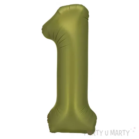 xx balon foliowy cyfra 1 86cm oliwkowy