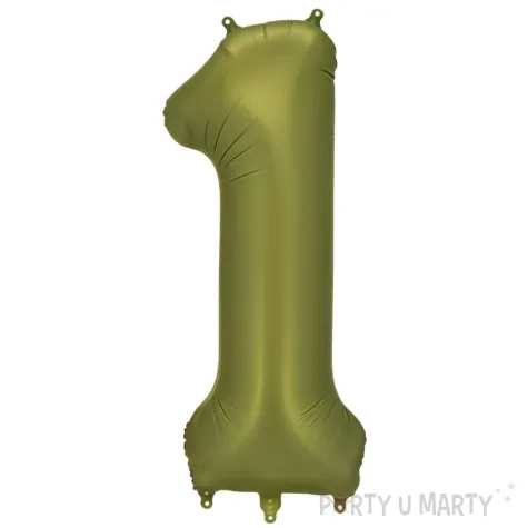 xx balon foliowy cyfra 1 86cm oliwkowy