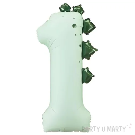 xx balon foliowy cyfra 1 dinozaur 92cm mix